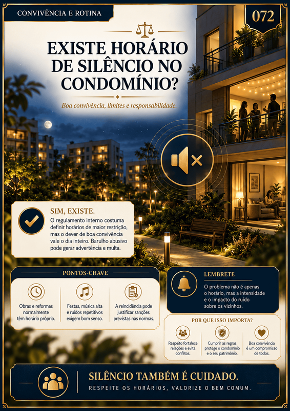 Existe horário de silêncio no condomínio?